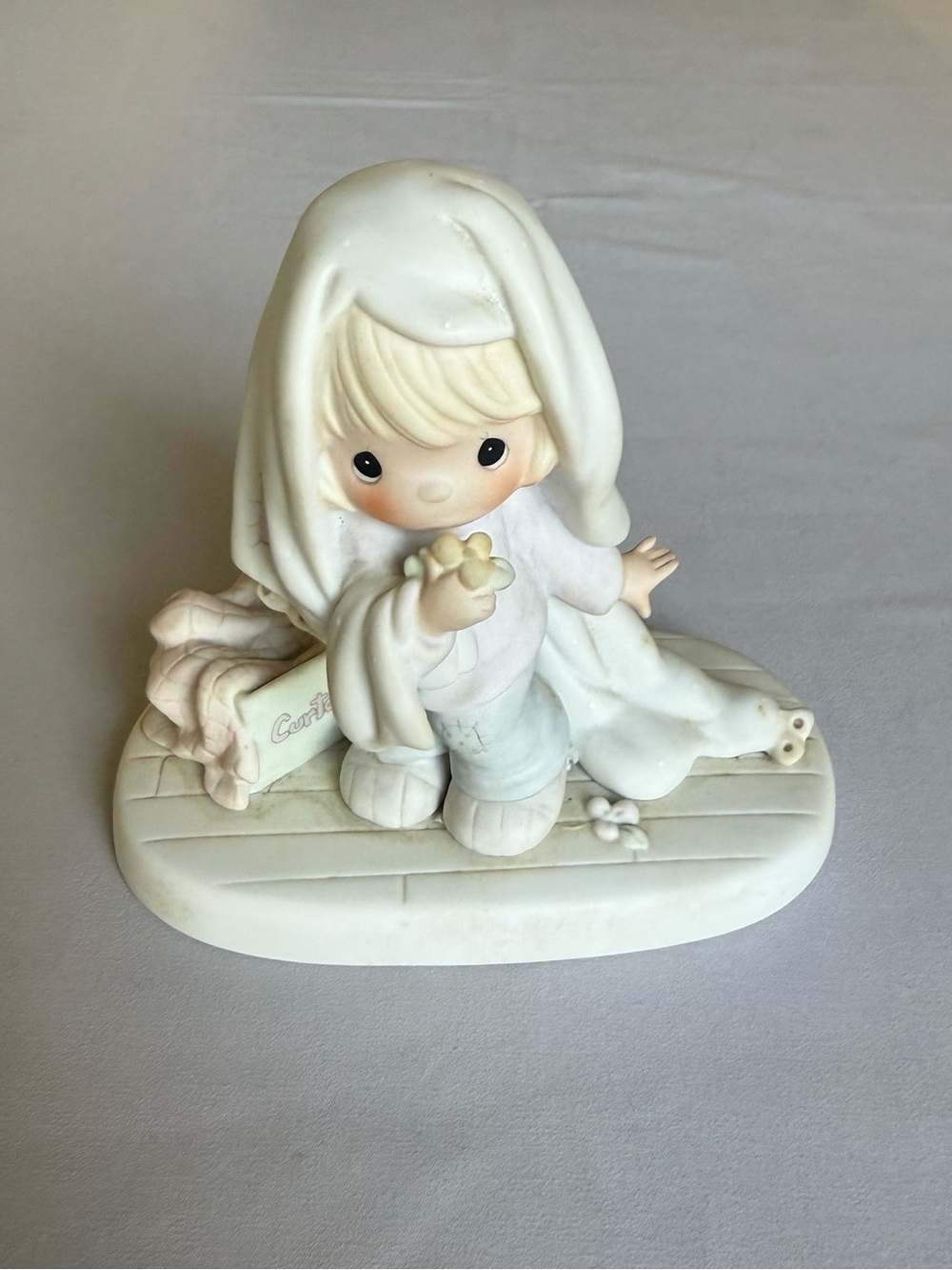 Precious Moments June Monthly Girl Playing Bride Dress Up Enesco Collection
